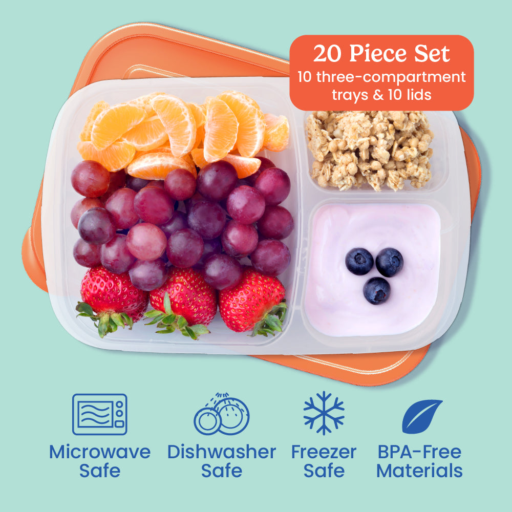 Bentgo Easyboxes 3-Compartment Food Containers 20-Piece Set - Image 3