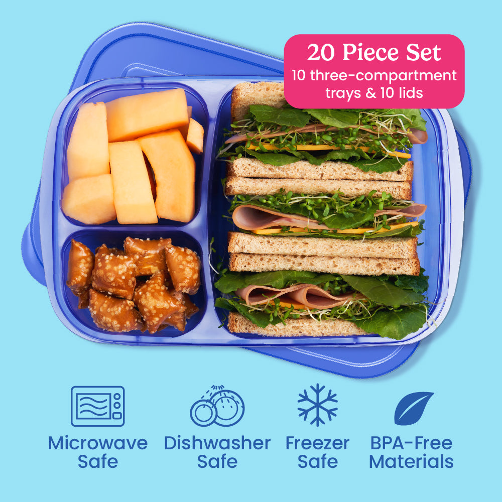 Bentgo Easyboxes 3-Compartment Food Containers 20-Piece Set - Image 12