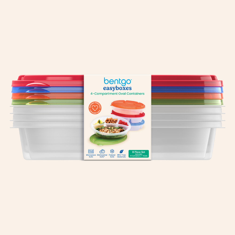 Bentgo Easyboxes 4-Compartment Oval Containers 8-Piece Set - Image 9