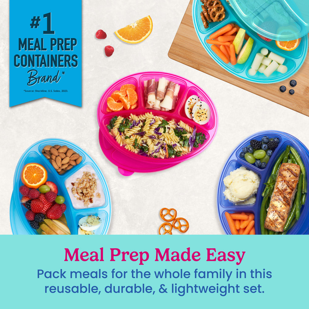 Bentgo Easyboxes 4-Compartment Oval Containers 8-Piece Set - Image 11