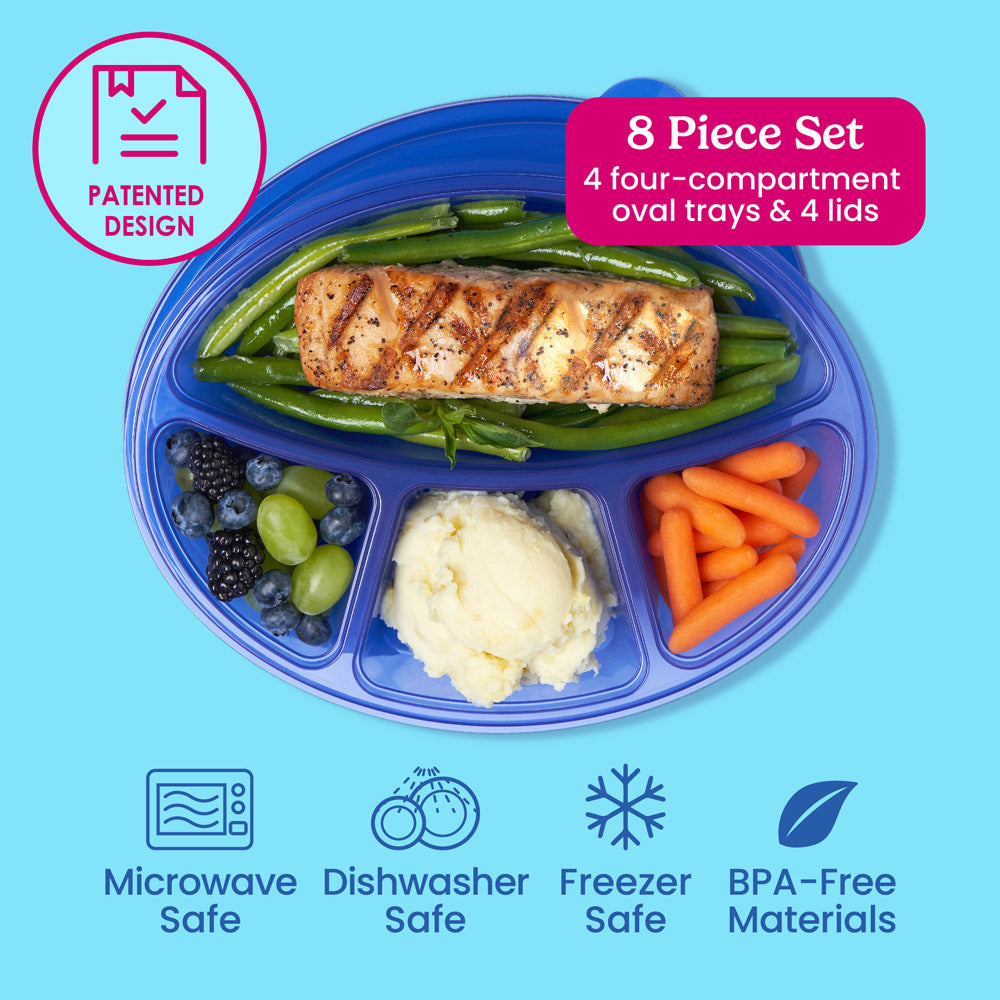 Bentgo Easyboxes 4-Compartment Oval Containers 8-Piece Set - Image 12