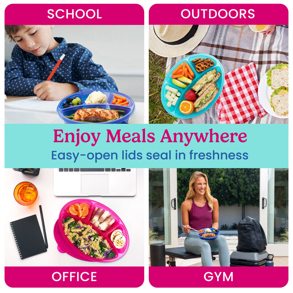 Bentgo Easyboxes 4-Compartment Oval Containers 8-Piece Set - Image 15