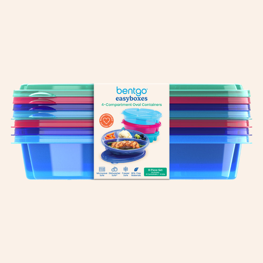 Bentgo Easyboxes 4-Compartment Oval Containers 8-Piece Set - Image 18