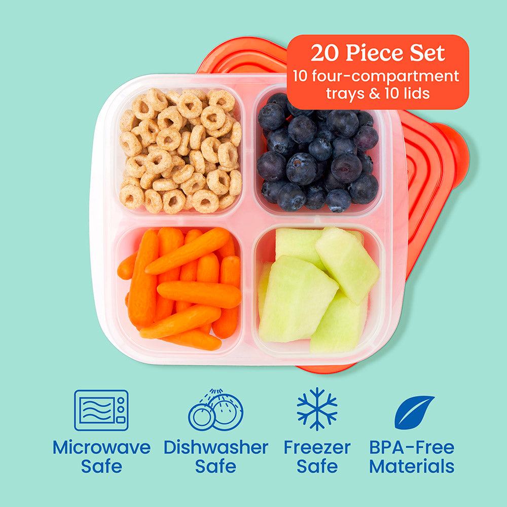 Bentgo Easyboxes 4-Compartment Snack Containers 20-Piece Set - Image 3