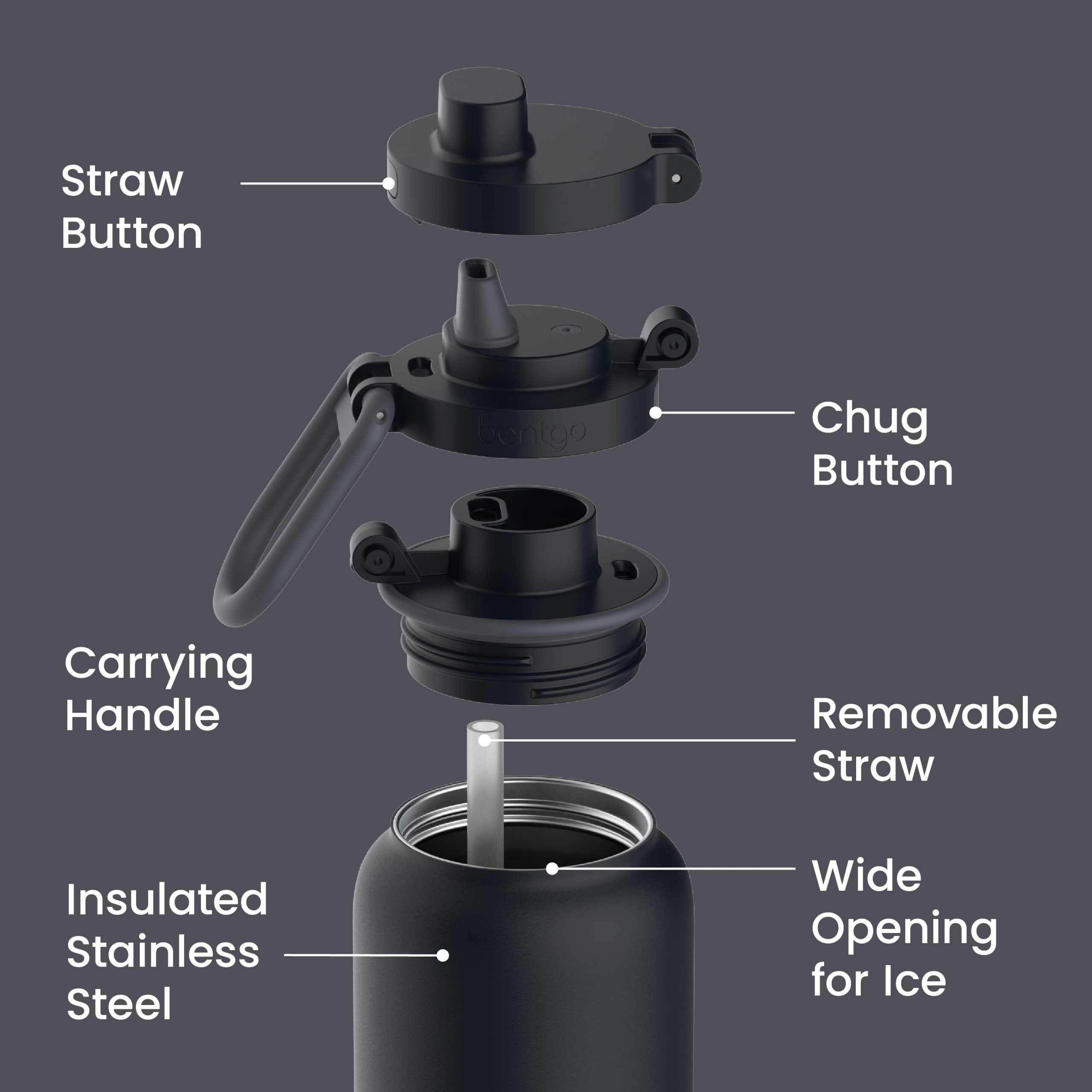 Bentgo Flip 2-in-1 Water Bottle (24 fl oz) - Image 14