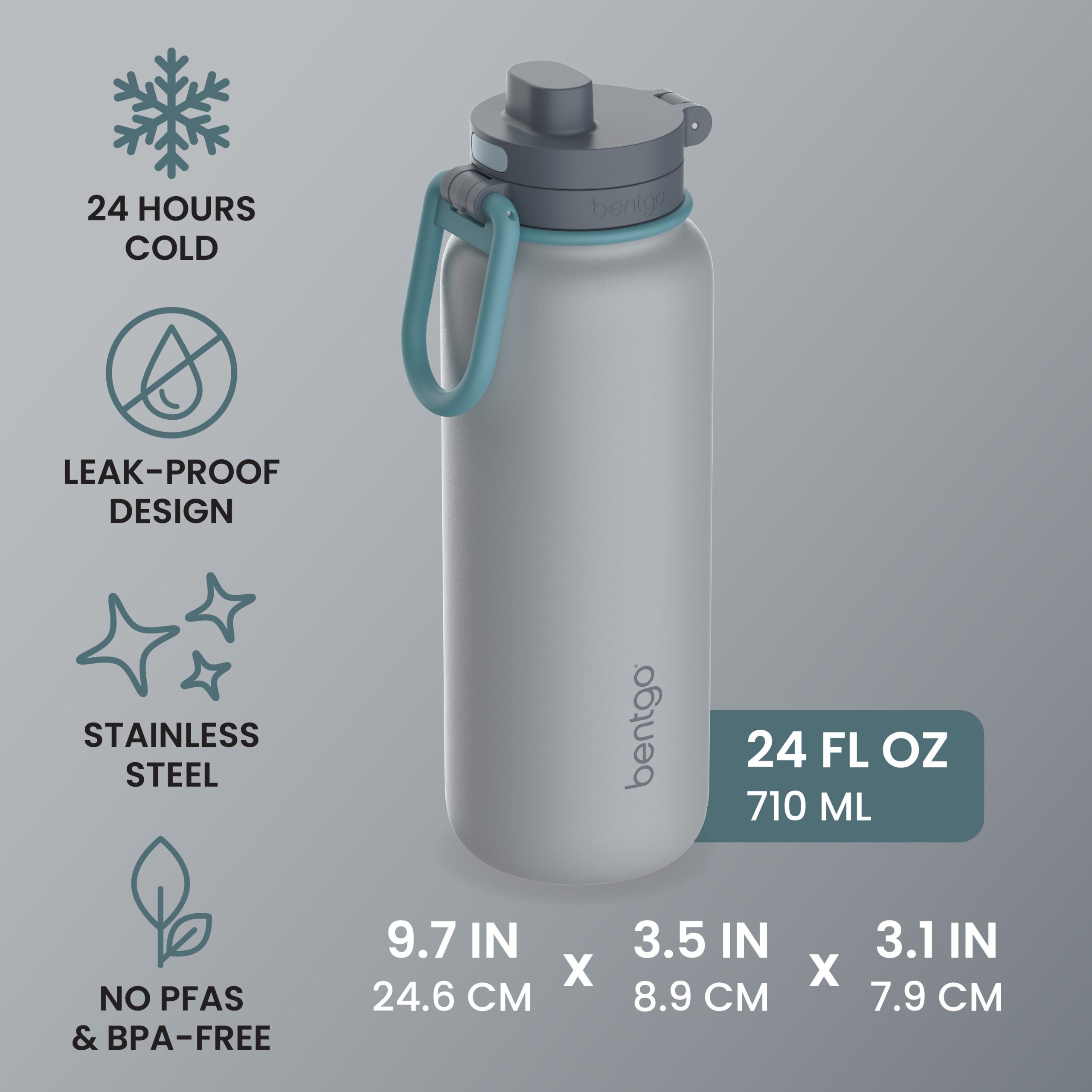 Bentgo Flip 2-in-1 Water Bottle (24 fl oz) - Image 3
