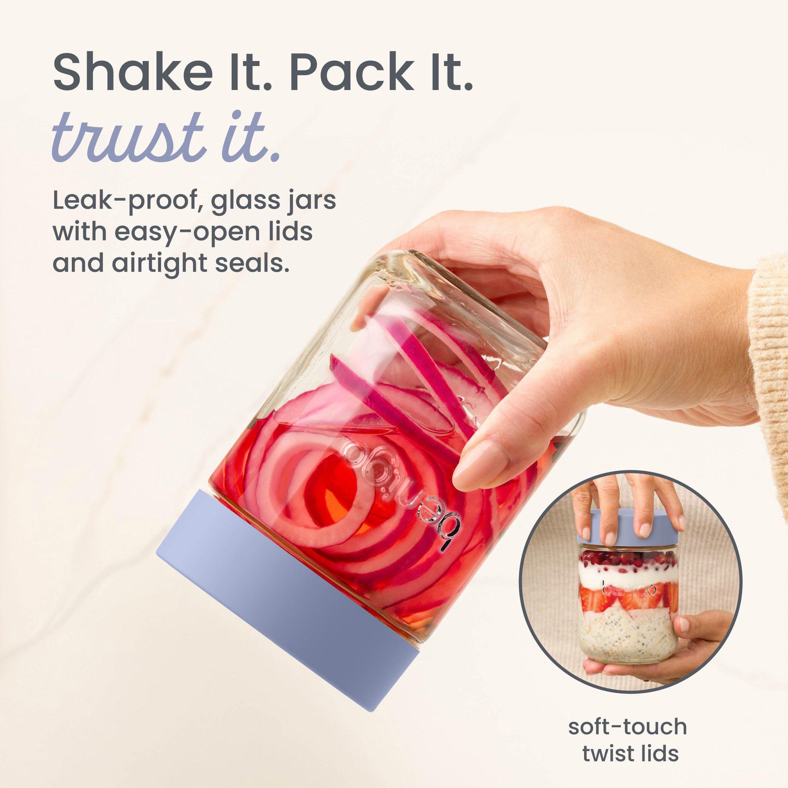 Bentgo Leak-Proof Glass Food Jars (16 fl oz Jars) - Image 8