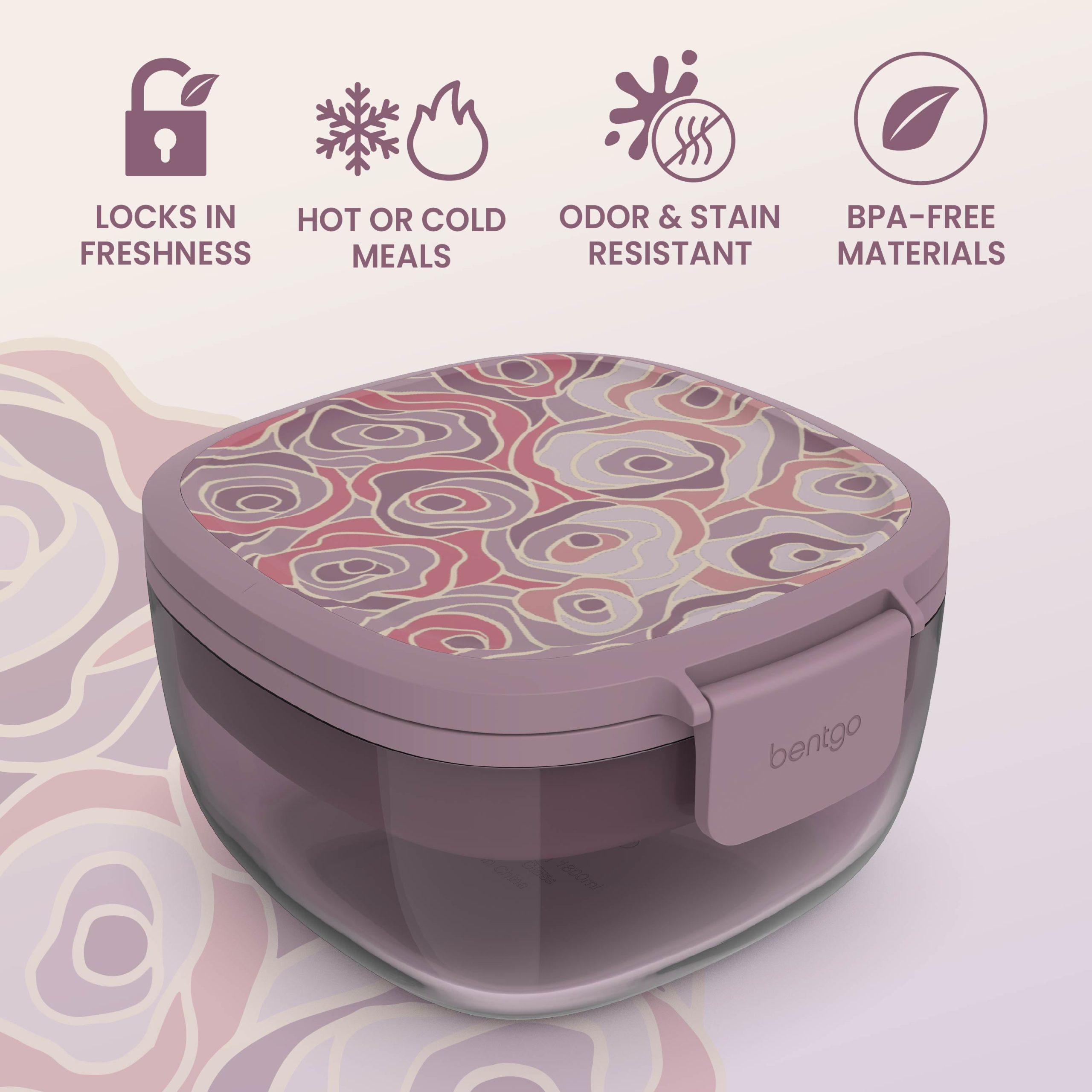 Bentgo Glass Prints All-in-One Salad Container - Image 24