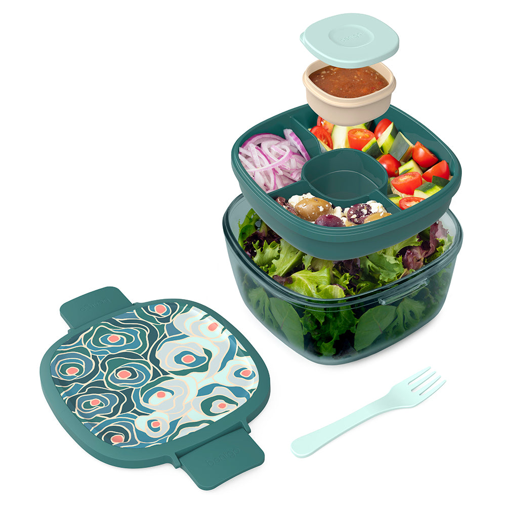 Bentgo Glass Prints All-in-One Salad Container - Image 15