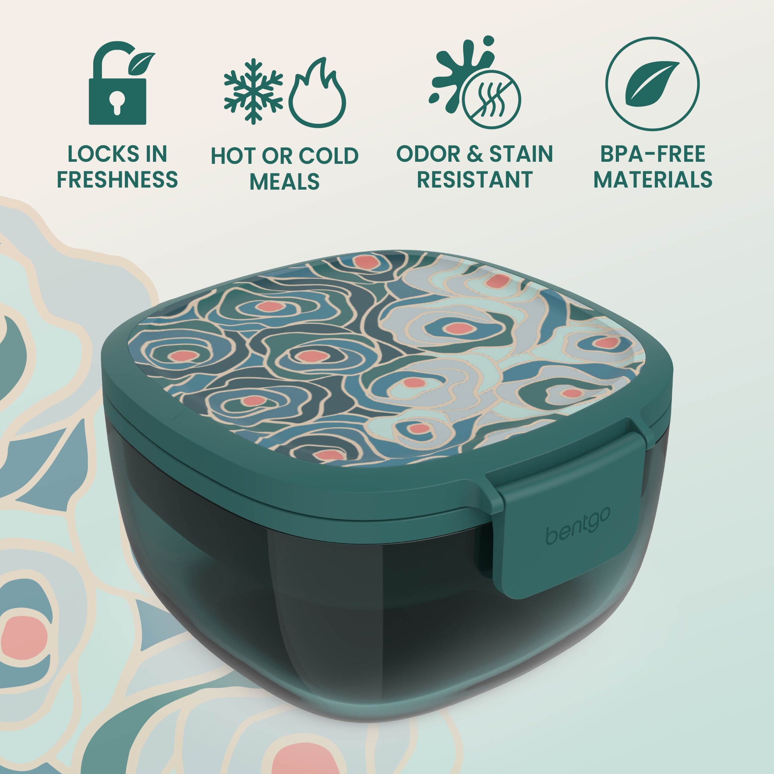 Bentgo Glass Prints All-in-One Salad Container - Image 17