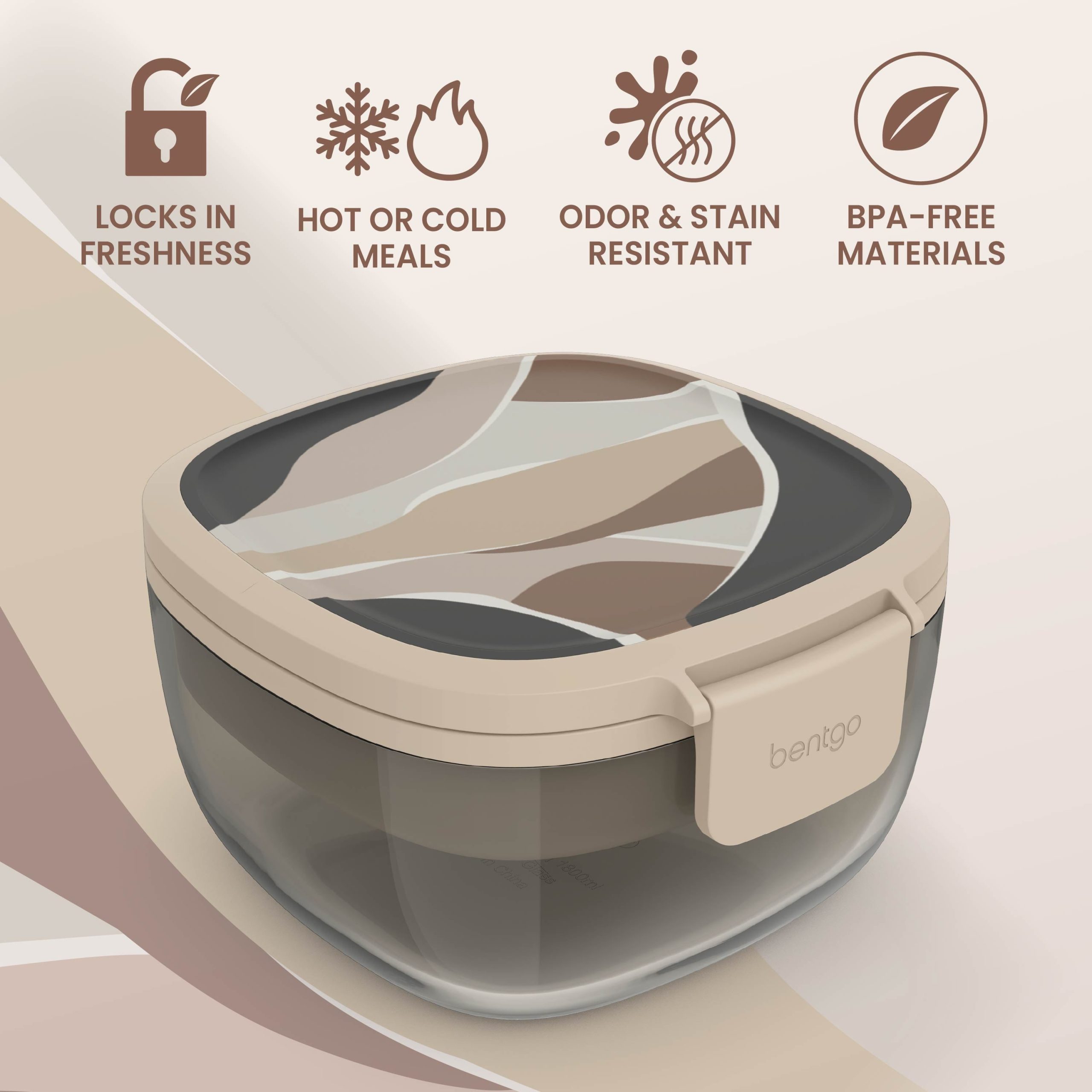 Bentgo Glass Prints All-in-One Salad Container - Image 3