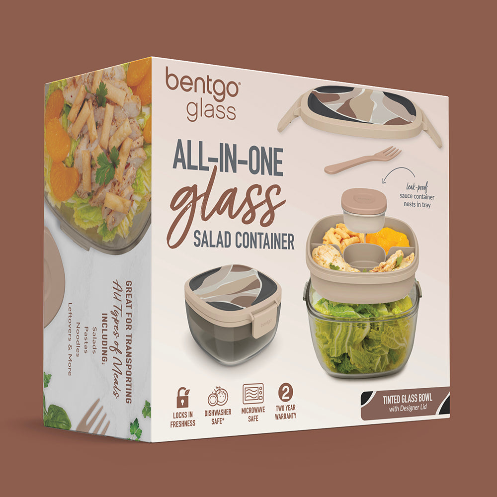 Bentgo Glass Prints All-in-One Salad Container - Image 7