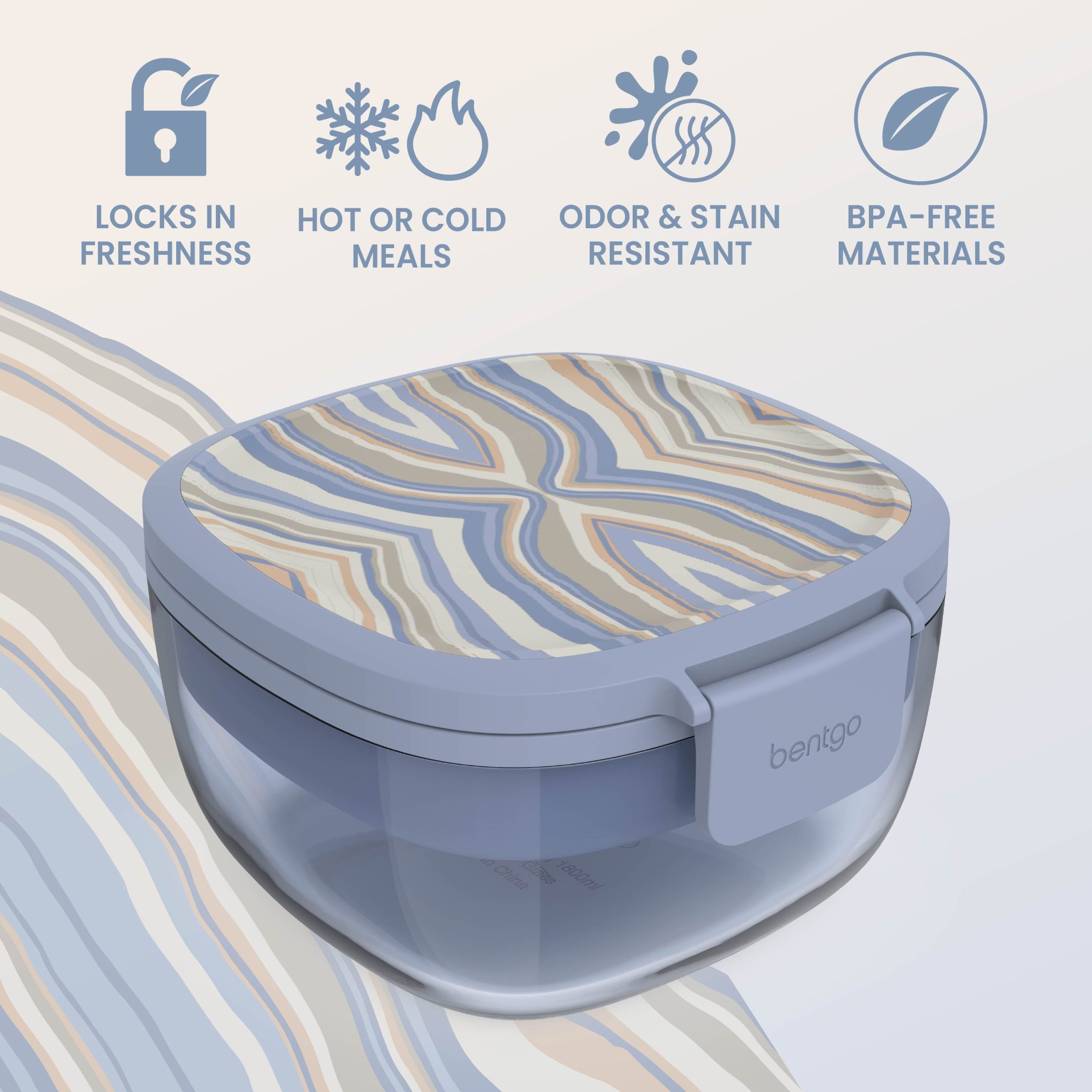 Bentgo Glass Prints All-in-One Salad Container - Image 10