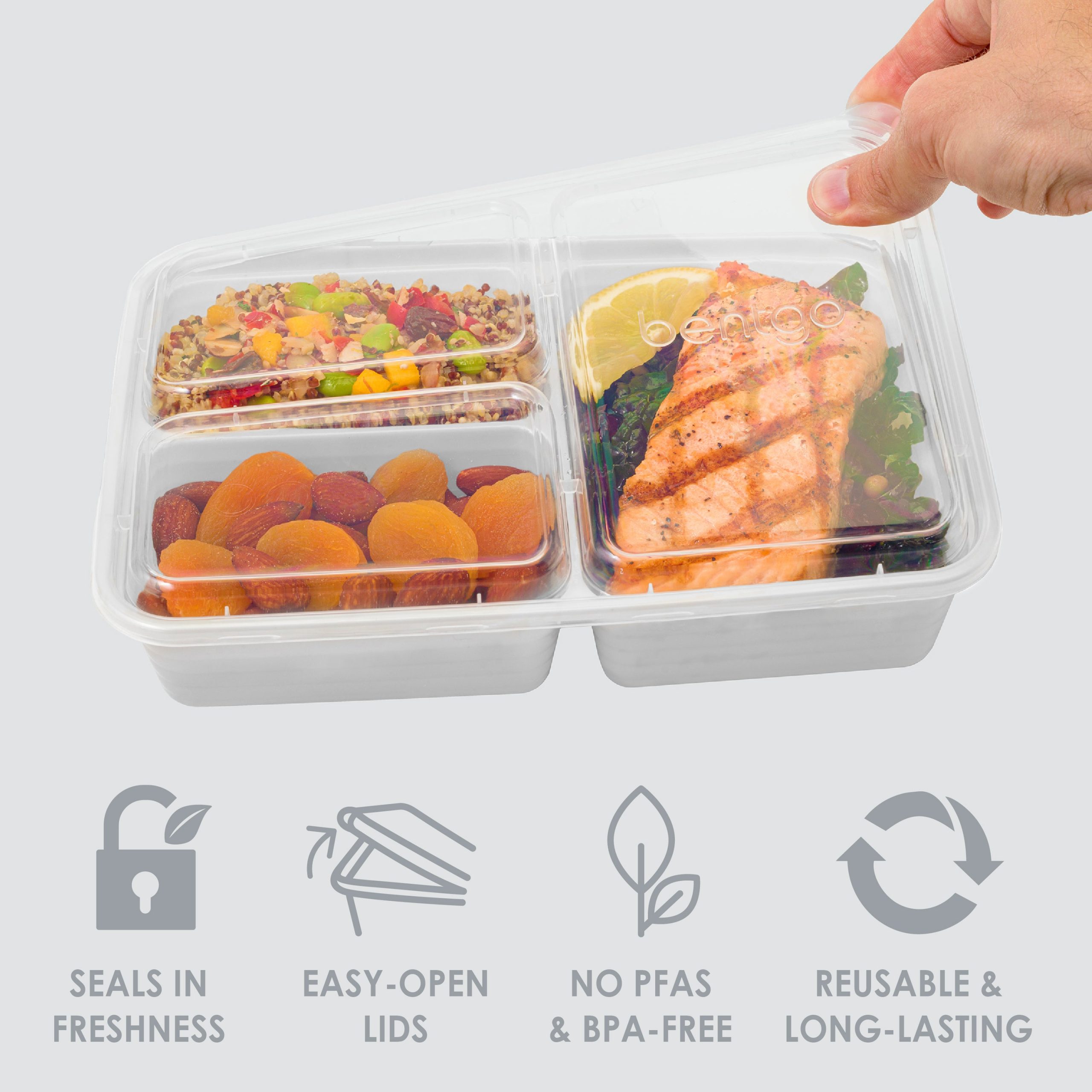 Bentgo Prep 3-Compartment Meal Prep Containers (20-Piece) - Image 20