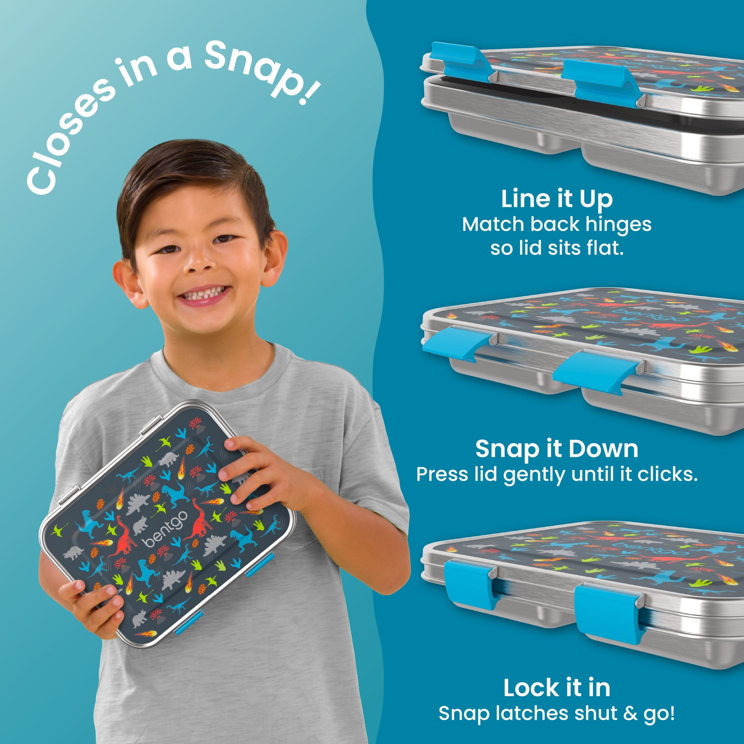 Bentgo Kids Stainless Steel Prints Lunch Box - Image 12