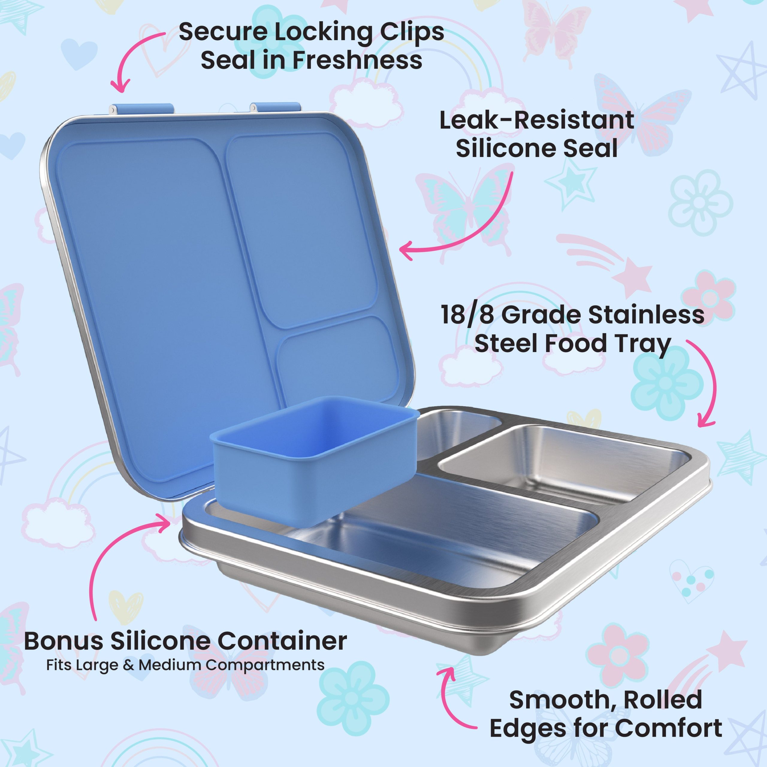 Bentgo Kids Stainless Steel Prints Lunch Box - Image 21