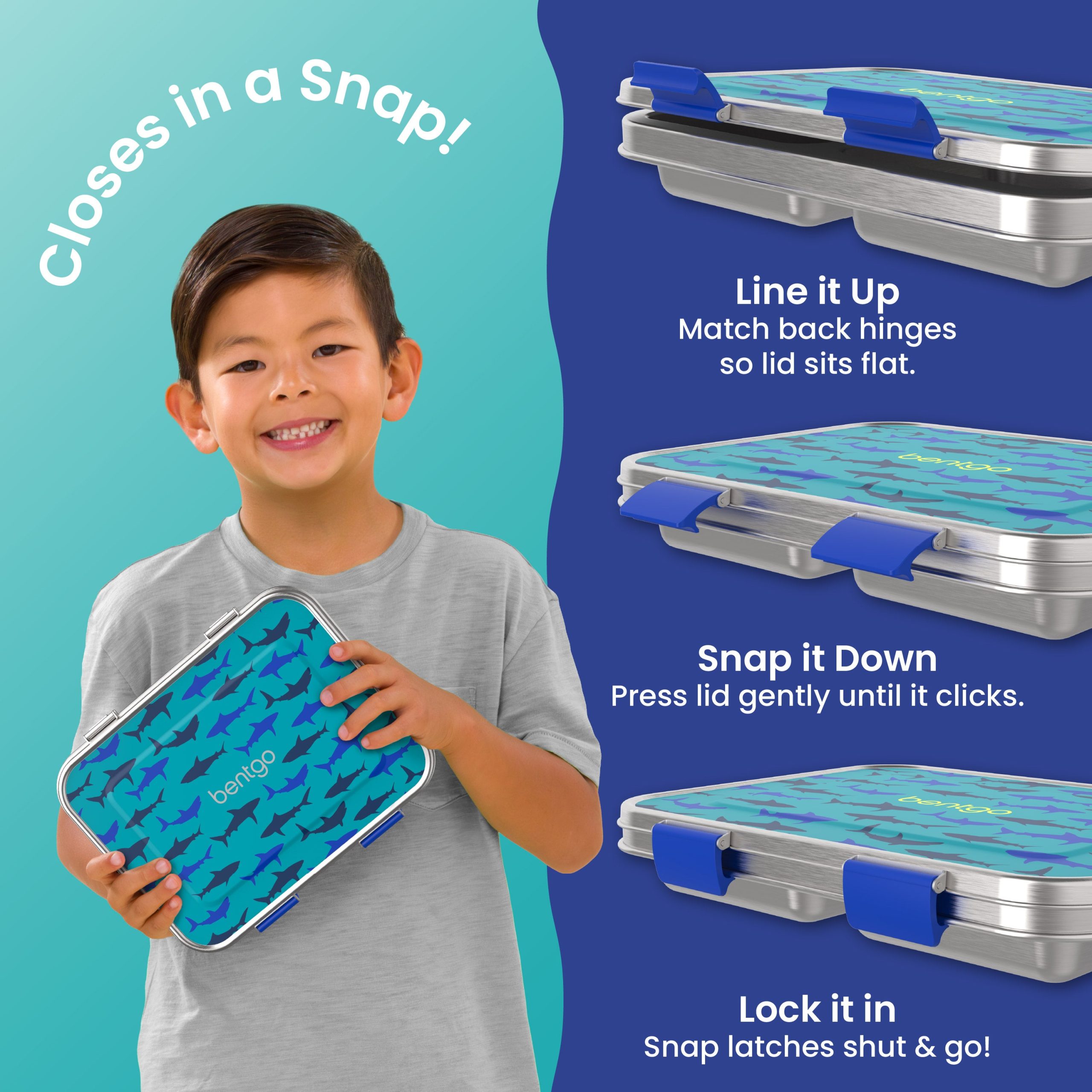 Bentgo Kids Stainless Steel Prints Lunch Box - Image 28