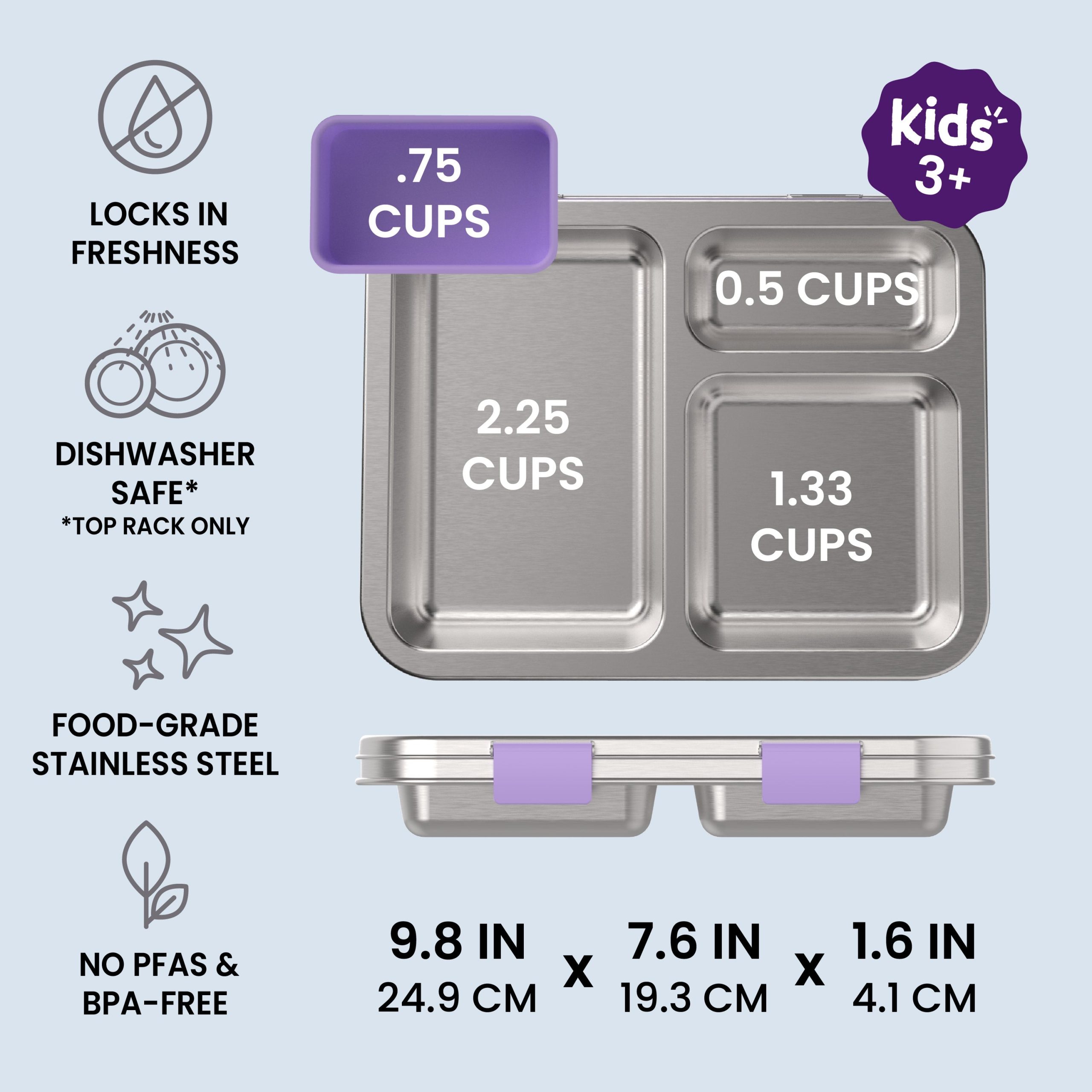 Bentgo Kids Stainless Steel Prints Lunch Box - Image 3