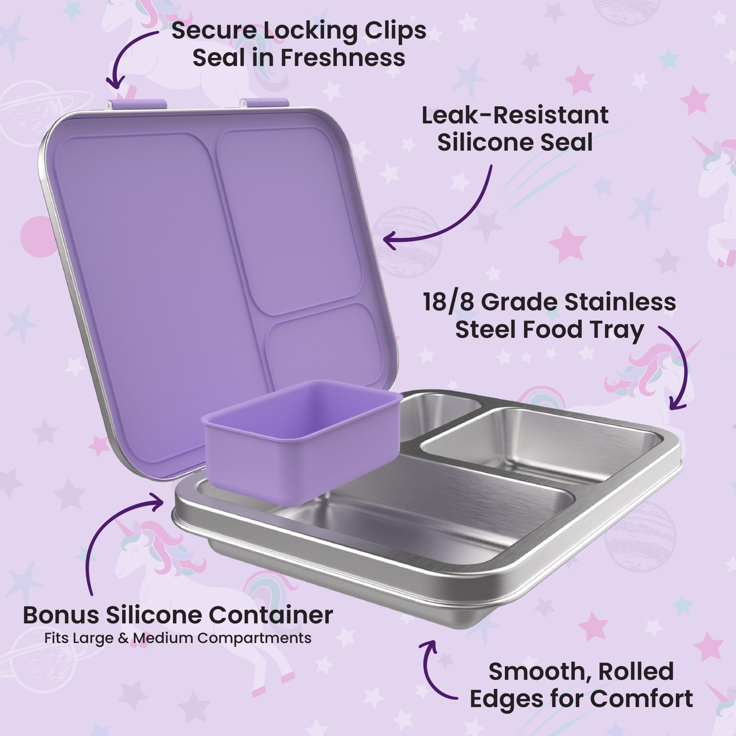 Bentgo Kids Stainless Steel Prints Lunch Box - Image 5
